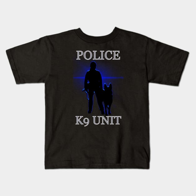 Female K9 Front & Back Kids T-Shirt by 752 Designs